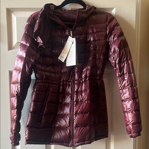Women's Burgundy Puffer Jacket